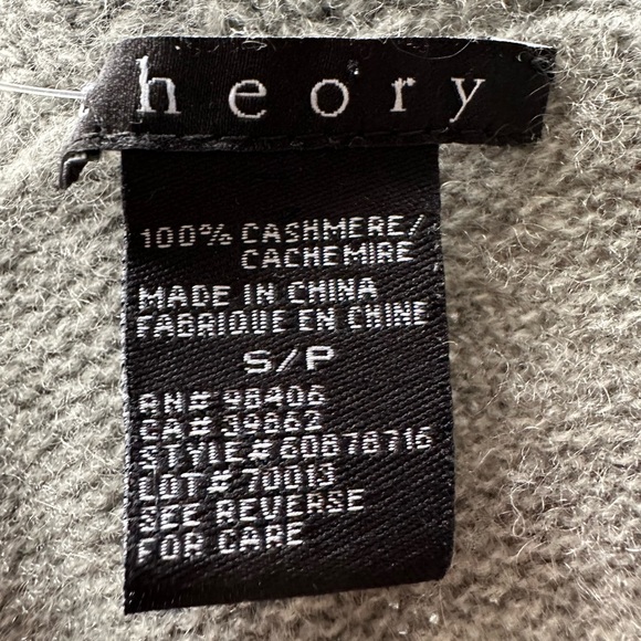 Theory 100% cashmere open vest in grey - Picture 6 of 6